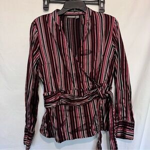 APT. 9 long sleeve wrap top medium
